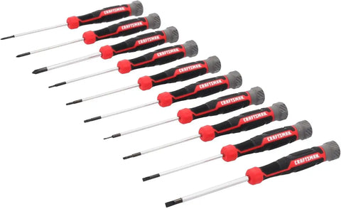 CRAFTSMAN Precision Screwdriver Set 10 PC Durable Tips (CMHT65140)