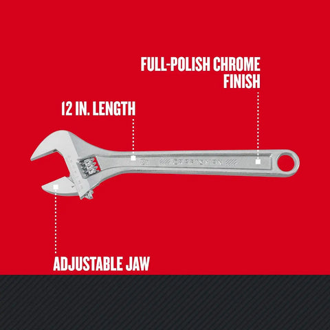 CRAFTSMAN Adjustable Wrench, 12-Inch (CMMT81624)