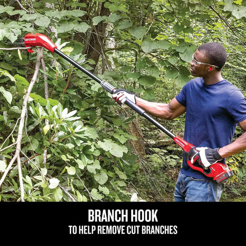 CRAFTSMAN Pole Saw, Pole Saws for Tree Trimming, Cordless V20 Tool-Only Tree Trimmer, Up to 14 Ft Extended Reach (CMCCSP20B)