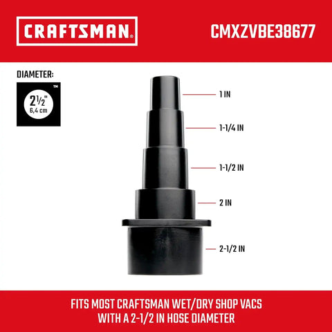CRAFTSMAN CMXZVBE38677 2-1/2 in. Universal Tool Adapter Vacuum Attachment