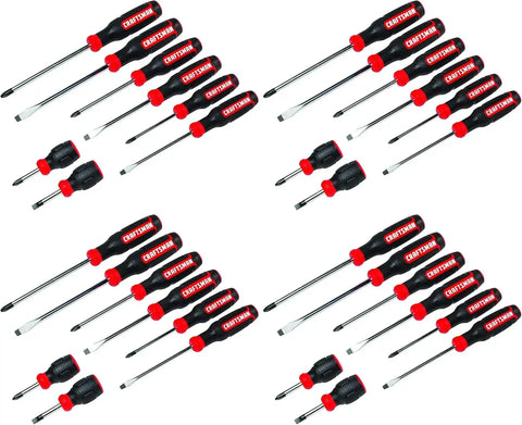 CRAFTSMAN Screwdriver Set,Bi-Material,8 Piece Set (CMHT65075N),(Pack of 4)