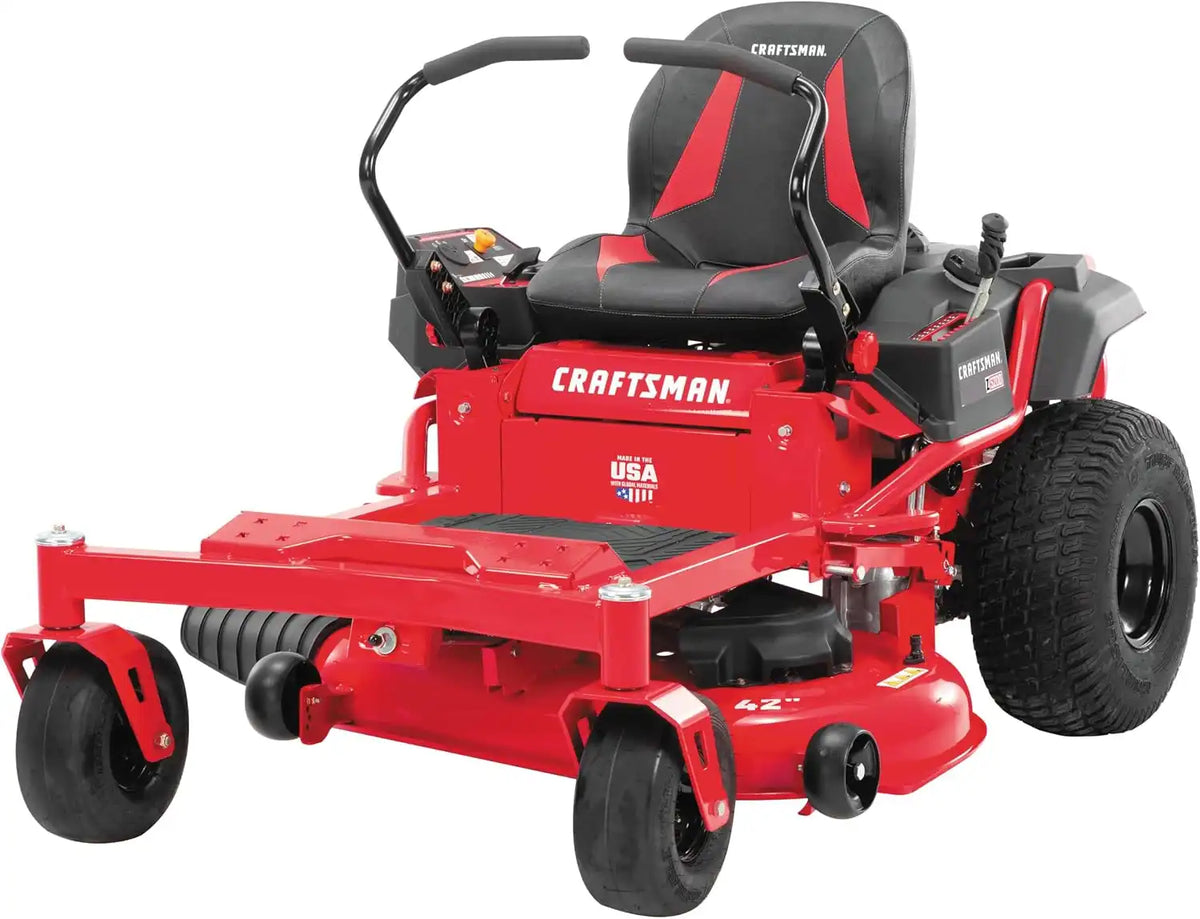 Craftsman 42" Gas Zero-Turn Riding Lawn Mower with 20.0 HP* Kohler 7000 Series Engine, Gas Lawn Tractor with Dual Hydrostatic Transmission, Red/Black