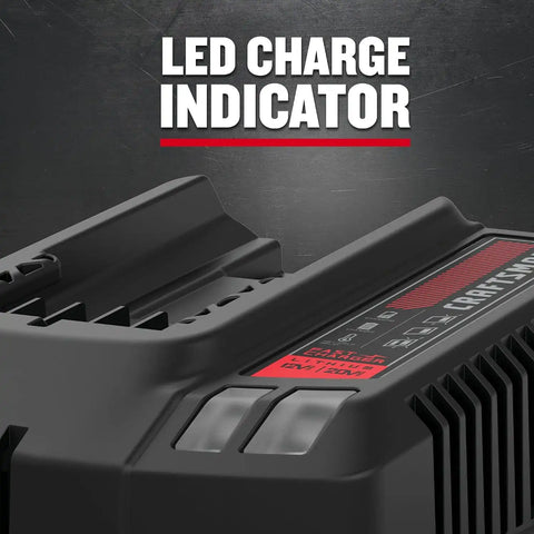 CRAFTSMAN 20V Battery and Charger Set, 2Ah and 4Ah Lithium Ion Batteries and Charger Kit (CMCB204-CKVA)