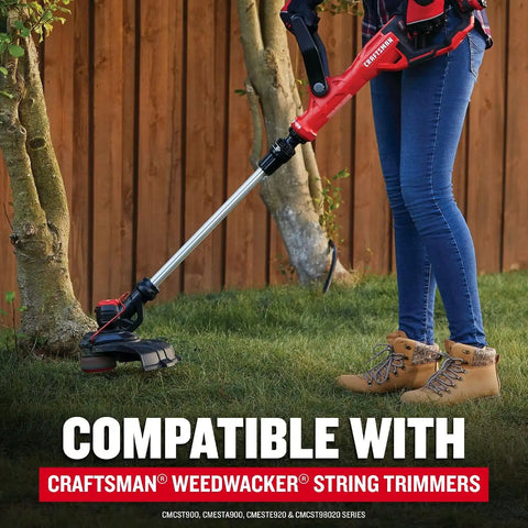 CRAFTSMAN Genuine OEM String Trimmer Line, Weed Eater and Weed Wacker String, 0.065- Inch, 30-Feet of Replacement Spool, 3-Pack Spools (CMZST0653)