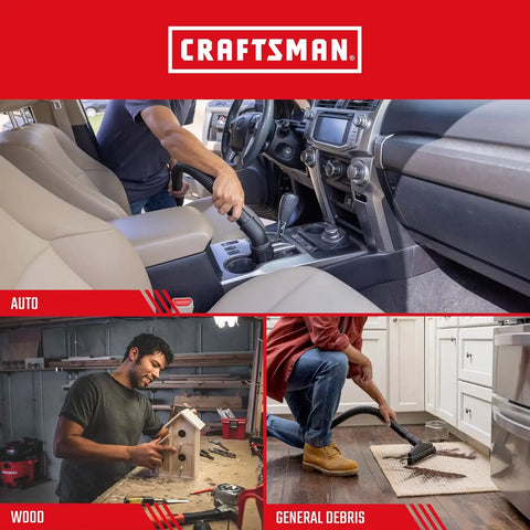 CRAFTSMAN CMXZVBE38770 Cloth Filter Bag Wet Dry Shop Vacuum Filter | Washable and Reusable Super Performance Filter for Most Shop-Vac Branded Shop Vacuums