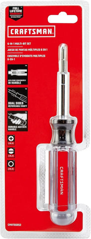 CRAFTSMAN Screwdriver Multi-Bit Set, 6 in 1, Acetate Handle (CMHT66052)