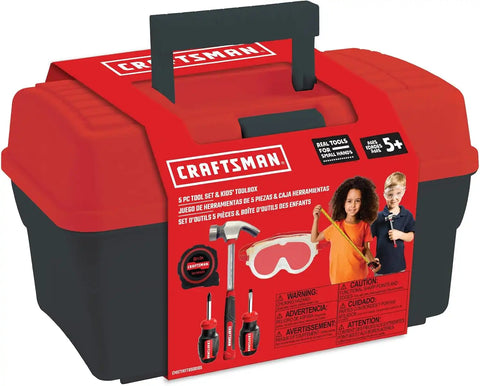 Tool Box+Set 4-5 pcs PH Mini Screwdriver, Flat Mini Screwdriver, Tape Measure, Safety Goggles, Toolbox