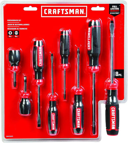 CRAFTSMAN Screwdriver Set,Bi-Material,8 Piece Set (CMHT65075N),(Pack of 4)