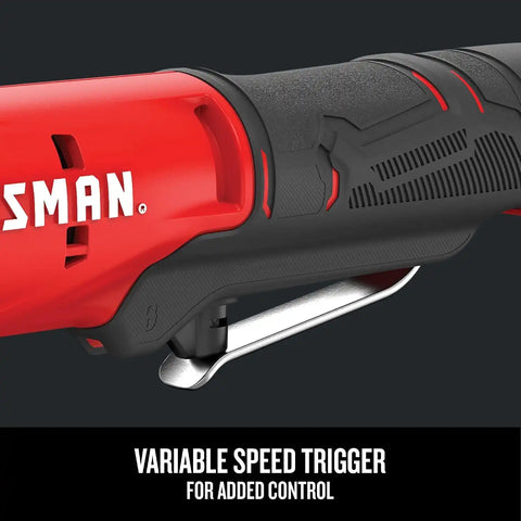 CRAFTSMAN V20 Cordless Ratchet Wrench Kit, 3/8 inch Drive, 300 RPM, up to 35 ft-lbs of Torque, Battery and Charger Included (CMCF930D1)