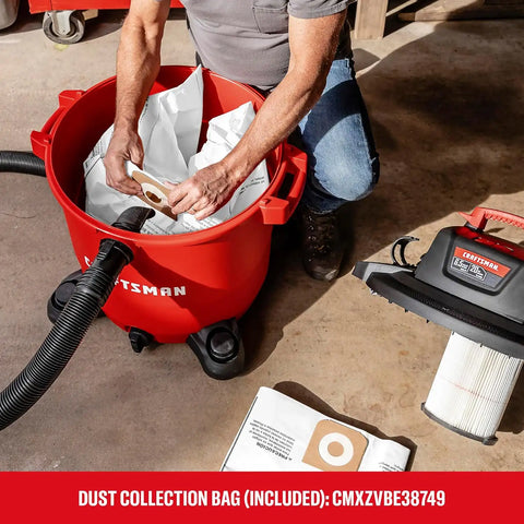 CRAFTSMAN CMXEVBE17596 20 Gallon 6.5 Peak HP Wet Dry Shop Vacuum Bundle