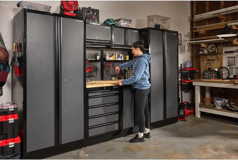 CRAFTSMAN Welded 5-Drawer Base Cabinet (White/Black) (CMST32603WB)