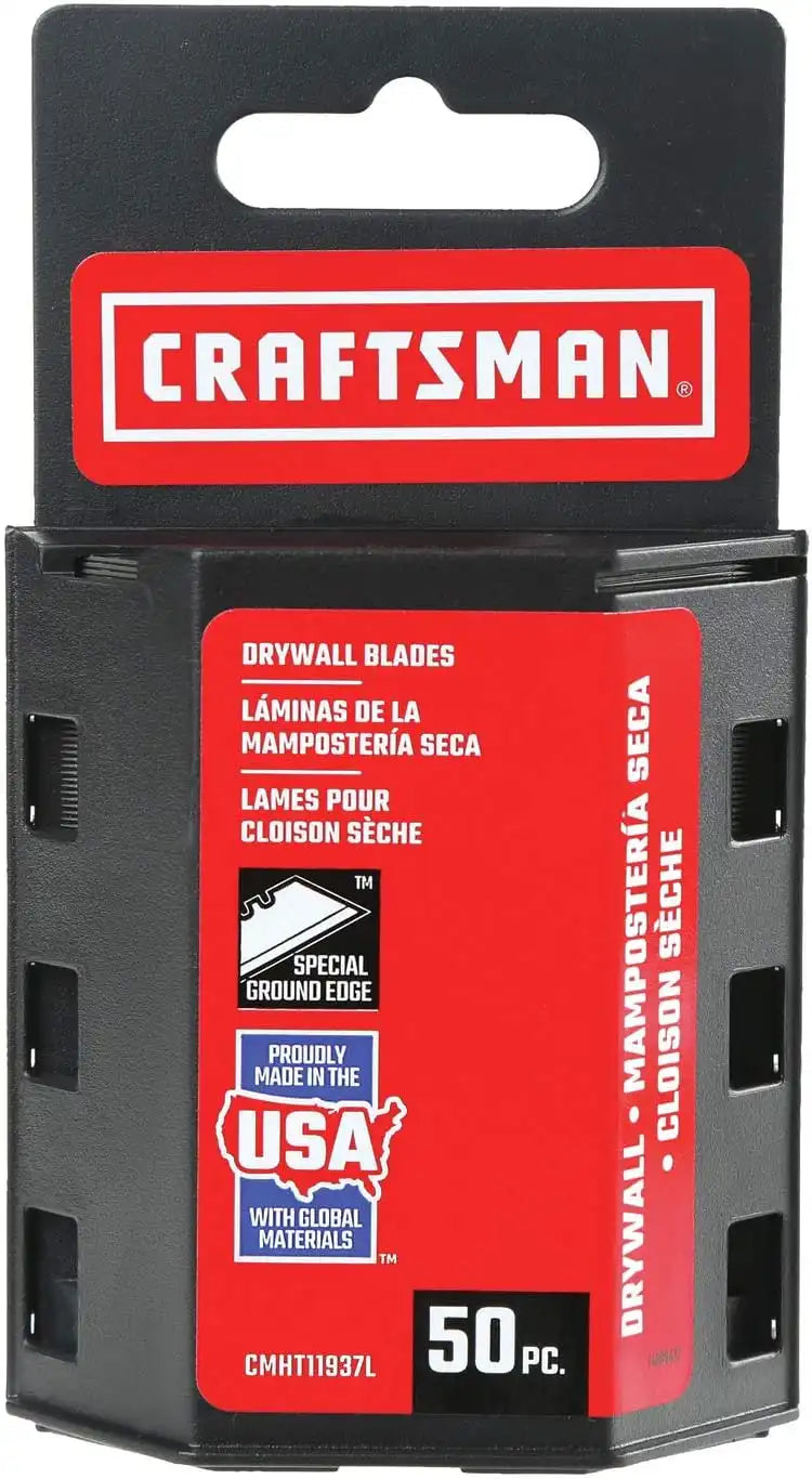 CRAFTSMAN Utility Knife Blades, Drywall, 50 Pack (CMHT11937L)