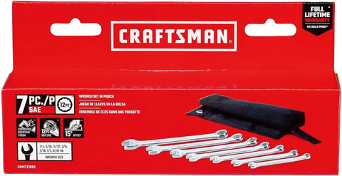 CRAFTSMAN SAE WRENCH SET IN POUCH, 7PC (CMMT21085)