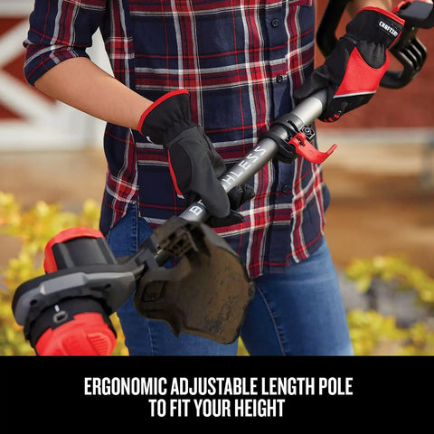 CRAFTSMAN V20 WEEDWACKER Cordless String Trimmer with QUICKWIND, 4 Ah Battery, Charger, and Spool Included (CMCST920M1), Red and Black