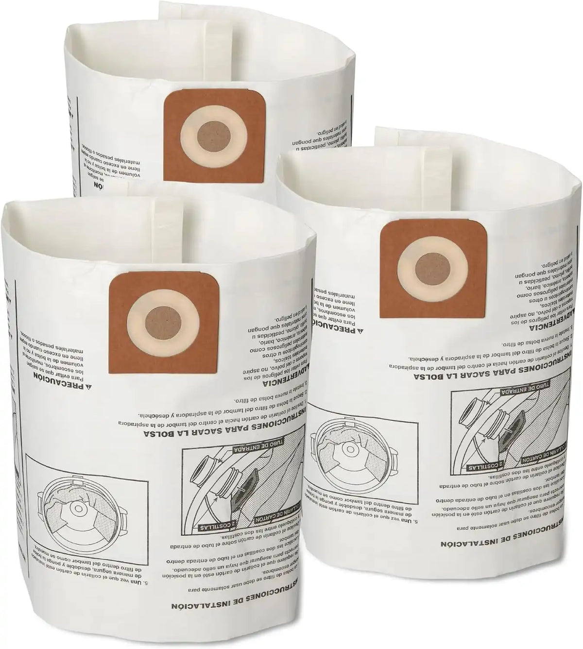 CRAFTSMAN CMXZVBE38749 Genuine 16-20 Gal. Wet Dry Vac Dust Collection Bags | For General Debris, Fits Most 16 and 20 Gallon CRAFTSMAN Shop Vacuums, Collects Dry Only Debris, Reduces Cleanup Time, 3-Pack