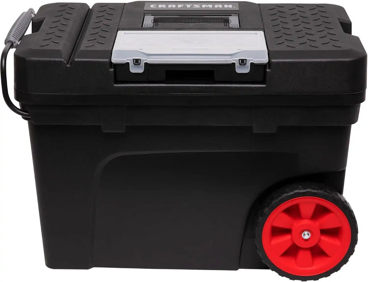 CRAFTSMAN Rolling Tool Box with Wheels, Includes Organizers and Trays, Heavy Duty Plastic, Lockable, 15.2 Inch (CMST33026)