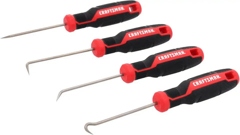 CRAFTSMAN 4 Pc Hook and Pick Set, Straight Pick, Full 180, 90 and Small Angle 35 Degree Hook (CMHT65134)
