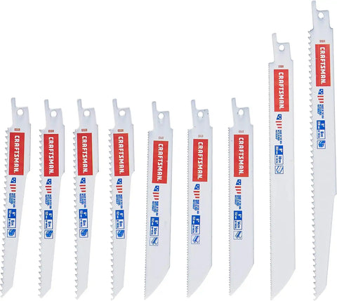 CRAFTSMAN Reciprocating Saw Blades, 9 Piece Kit (2058840)