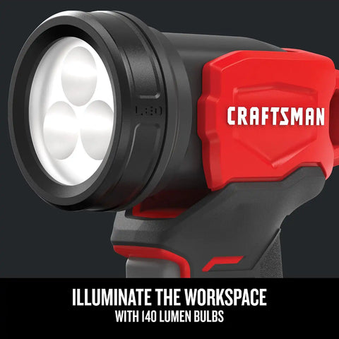 CRAFTSMAN V20 MAX Cordless Power Tool Kit, Circular Saw with 6 1/2 inch Blade, 1/4 inch Impact Driver, 1/2 inch Drill/Driver, LED Task Light, Battery and Charger Included (CMCK401D2AM)