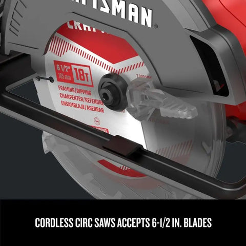 CRAFTSMAN V20 Cordless Power Tool Combo Kit, with Drill/Driver, Circular Saw, 2 Batteries and Charger (CMCK202C2)
