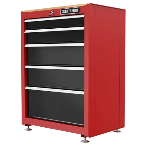CRAFTSMAN Garage Storage Cabinet, Metal, Freestanding, 5-Drawers (CMST22602RB)