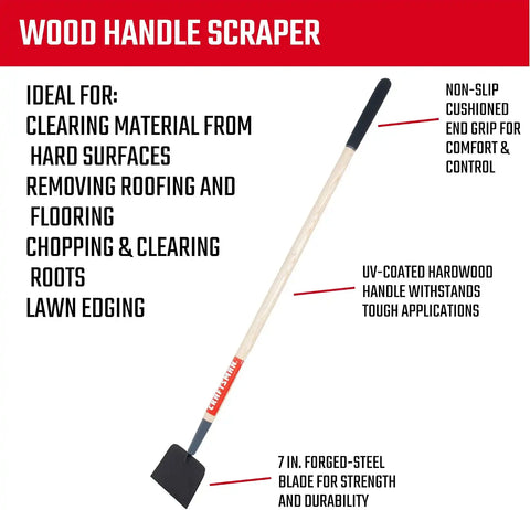 Craftsman 3-Piece Winter Clean Up Set with Scoop, Scraper & Squeegee Push Broom for Moving Snow & Slush, Scraping Ice Outdoors