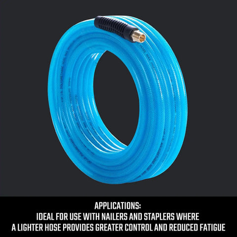 CRAFTSMAN 1/4-in x 50-ft Polyurethane Air Hose, Lightweight, Kink-Resistant, 300 PSI, Flexible, Ideal for Nailers & Staplers
