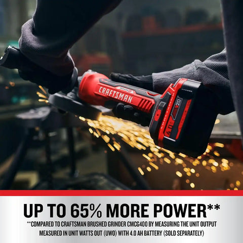 CRAFTSMAN V20 Cordless Angle Grinder, 4-1/2 inch, Bare Tool Only (CMCG451B)
