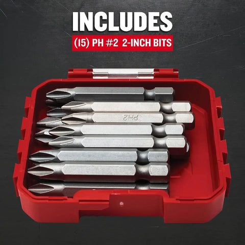CRAFTSMAN Phillips Screwdriver Bit Set, 2-Inch, 15-Piece (CMAF122PH215)