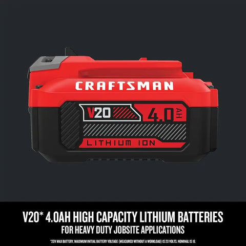CRAFTSMAN V20 Lithium Ion Battery, 4.0-Amp Hour (CMCB204)