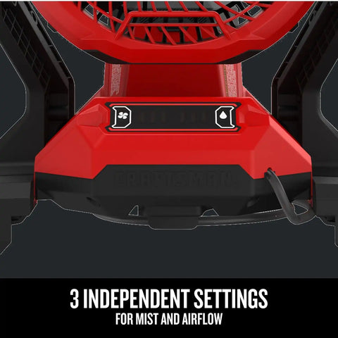 CRAFTSMAN V20 Cordless Personal Fan, Misting Fan, Settings for Mist and Airflow, Compact, Bare Tool Only (CMCE003B)