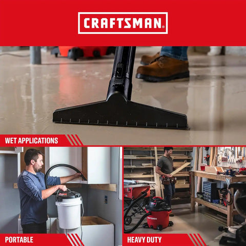 CRAFTSMAN 16 Gal. 6.5 Peak HP and 1.75 Peak HP Powerhead Vacuum Bundle