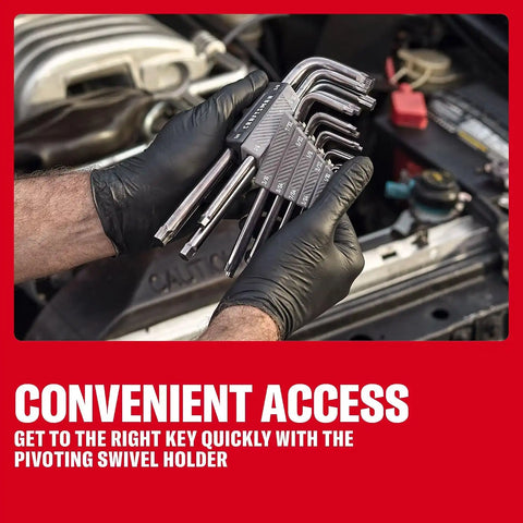 CRAFTSMAN OVERDRIVE SAE L-Key Hex Key Set, 13 PC (CMHT26034) | L-Key allen wrench set, Includes 13 PCs from 0.05 In to 3/8 In, Corrosion resistant, Tight Torque, Swivel holder