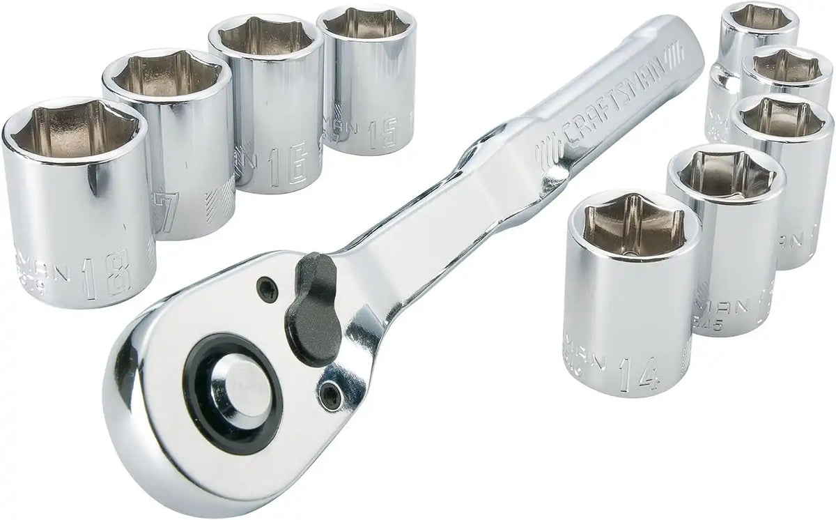 CRAFTSMAN Mechanics Tool Set, Metric, 3/8 Inch Drive, 10 Piece (CMMT34564)
