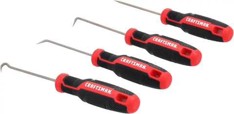 CRAFTSMAN 4 Pc Hook and Pick Set, Straight Pick, Full 180, 90 and Small Angle 35 Degree Hook (CMHT65134)