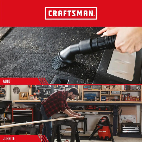 CRAFTSMAN CMXZVBE27159 1-1/4, 1-7/8 in. Dusting Brush Wet Dry Vac Accessory