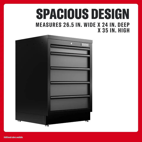 CRAFTSMAN Welded 5-Drawer Base Cabinet (Red/Black) (CMST32603RB)