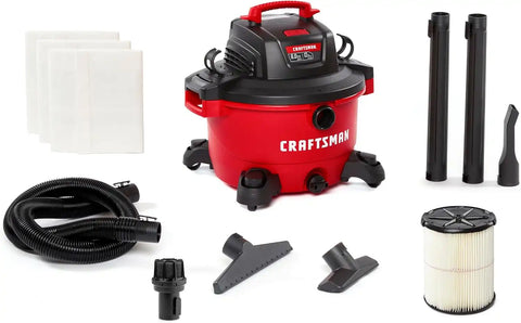 CRAFTSMAN CMXEVBE17594 12 Gallon 6.0 Peak HP Wet Dry Shop Vacuum Bundle
