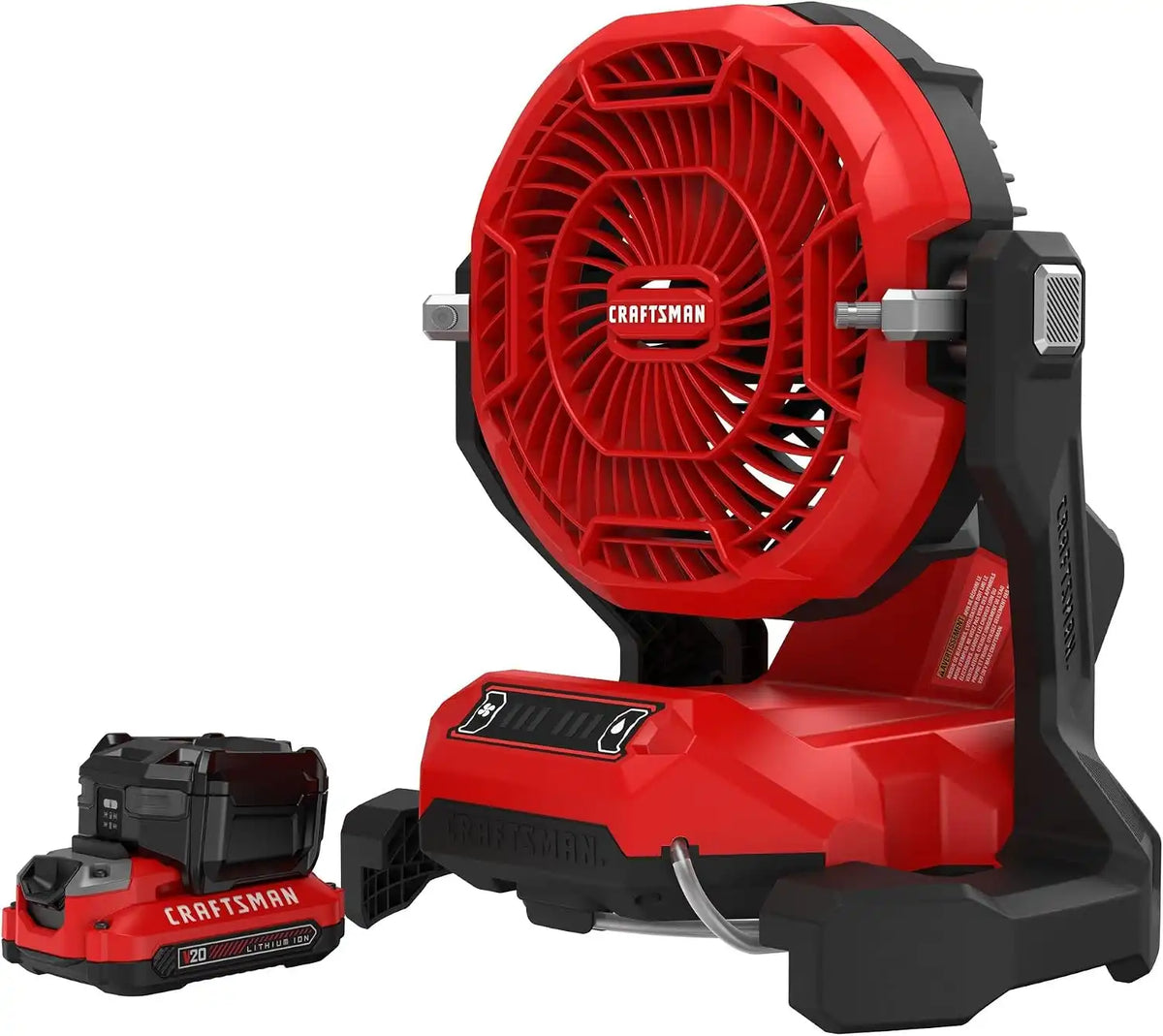 Craftsman V20 Cordless Personal Fan Kit, Misting Fan, Settings for Mist and Airflow Misting Fan, Garden Hose Adaptor, Battery Included (CMCE003C1)