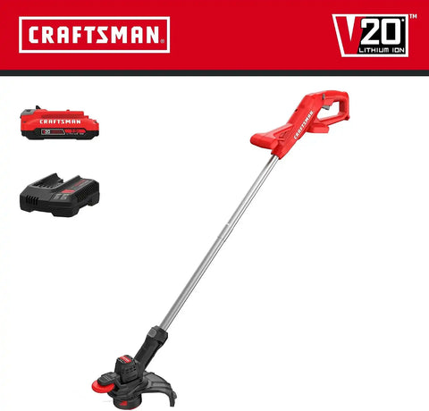 CRAFTSMAN V20 Cordless 10 in. WEEDWACKER String Trimmer and Edger Kit with 2.0 Ah Battery and Charger (CMCST915D1)