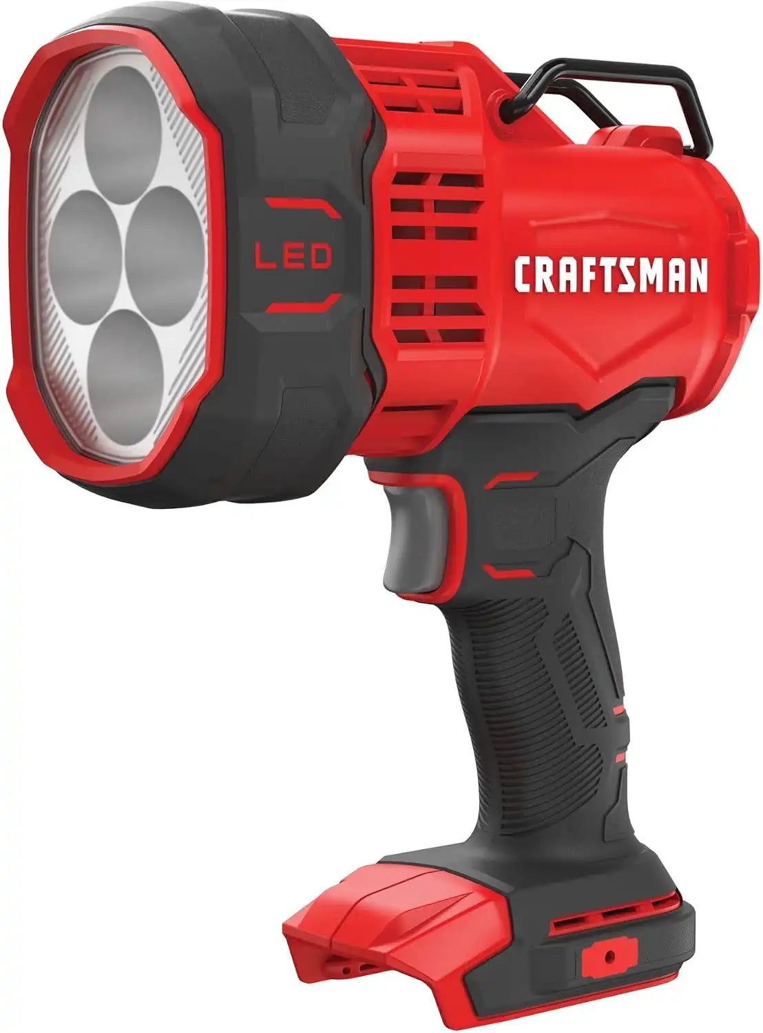 CRAFTSMAN V20 LED Work Light, Spotlight Flashlight, 2,500 Lumens, Rechargeable Spotlights Handheld, Cordless, Tool Only (CMCL060B)