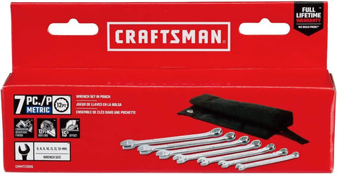 CRAFTSMAN MM WRENCH SET IN POUCH, 7PC (CMMT21086)