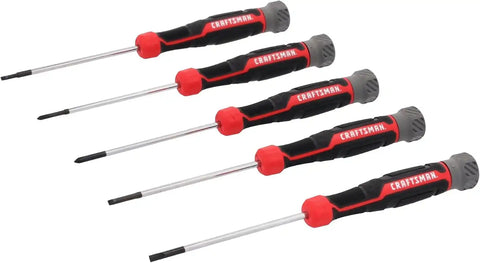 CRAFTSMAN Precision Screwdriver Set 5 PC Durable, Magnetic Tips, Textured Grip Handle (CMHT65141)