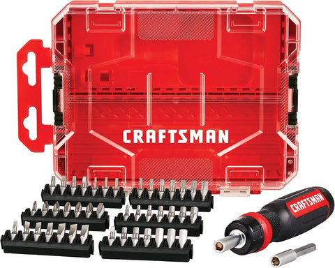 CRAFTSMAN RATCHETING SCREWDRIVER, 44PC (CMHT68017), Red