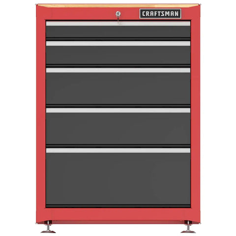 CRAFTSMAN Garage Storage Cabinet, Metal, Freestanding, 5-Drawers (CMST22602RB)
