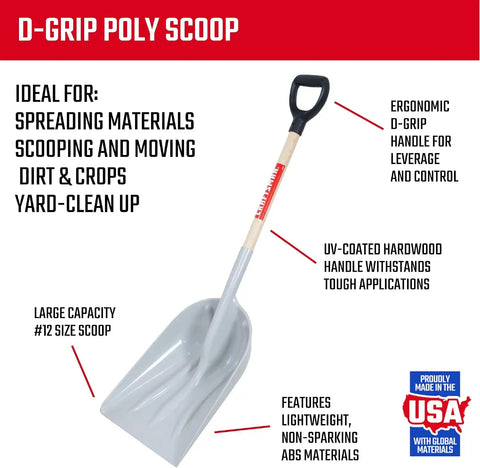 Craftsman 3-Piece Winter Clean Up Set with Scoop, Scraper & Squeegee Push Broom for Moving Snow & Slush, Scraping Ice Outdoors