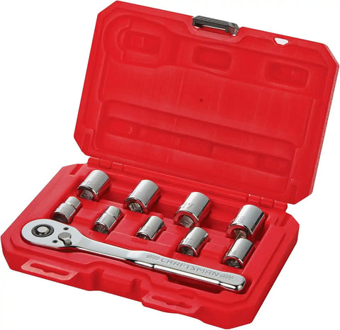 CRAFTSMAN Mechanics Tool Set, Metric, 3/8 Inch Drive, 10 Piece (CMMT34564)