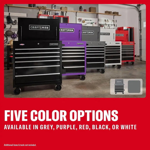 CRAFTSMAN Tool Cart with Wheels, Full Bank Rolling Utility Cart, 37 x 21 x 41 Inch, Power Outlets and USB Connectors, Integrated Pegboard, Internal Locking System, Gray (CMSTUC06GB)