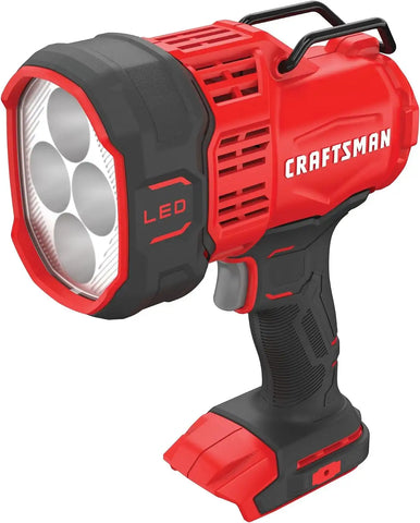 CRAFTSMAN V20 LED Work Light, Spotlight Flashlight, 2,500 Lumens, Rechargeable Spotlights Handheld, Cordless, Tool Only (CMCL060B)