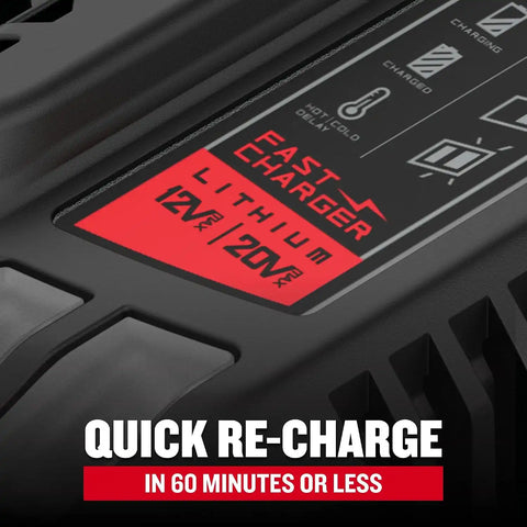CRAFTSMAN 20V Battery and Charger Set, 2Ah and 4Ah Lithium Ion Batteries and Charger Kit (CMCB204-CKVA)
